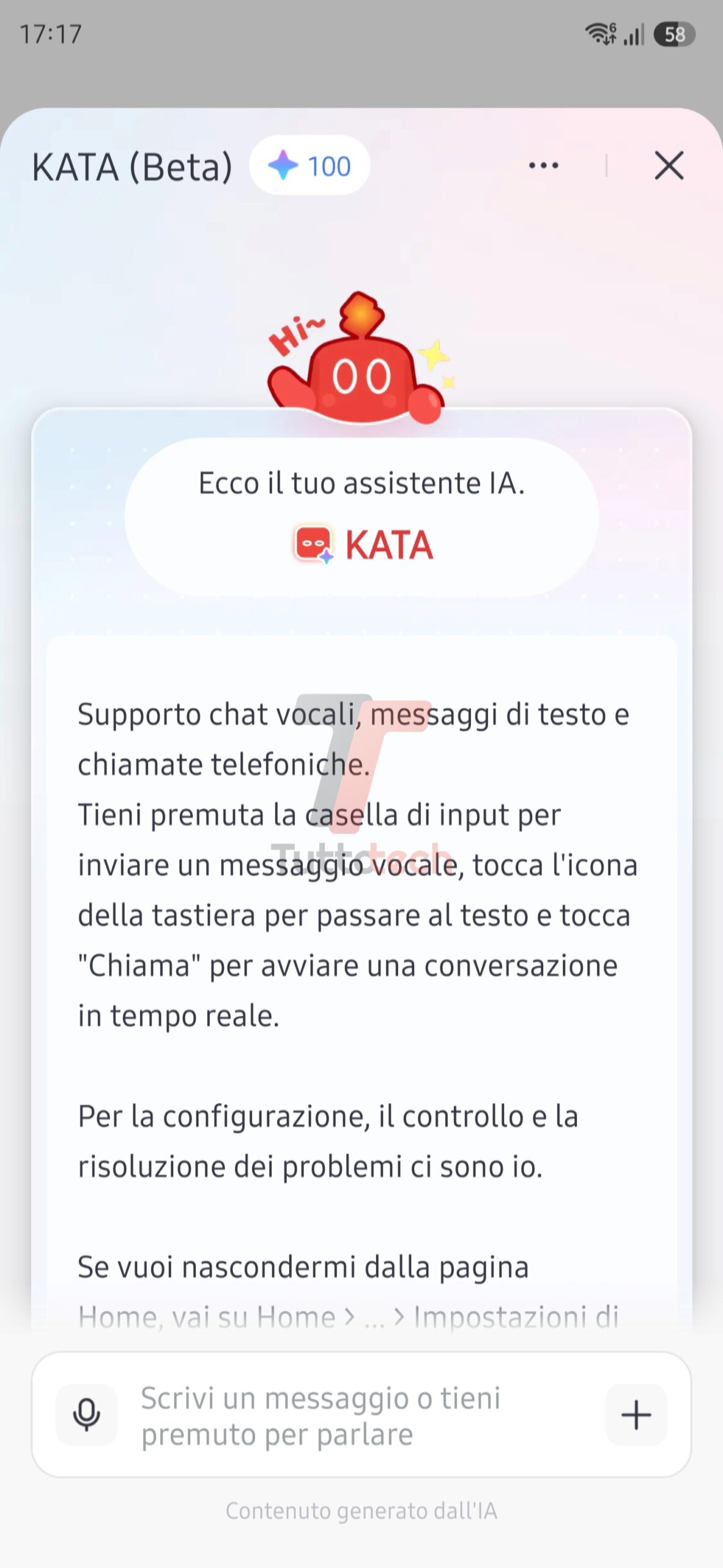 KATA AI sull'app SwitchBot