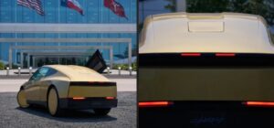 Tesla Cybercab Starlink antenna