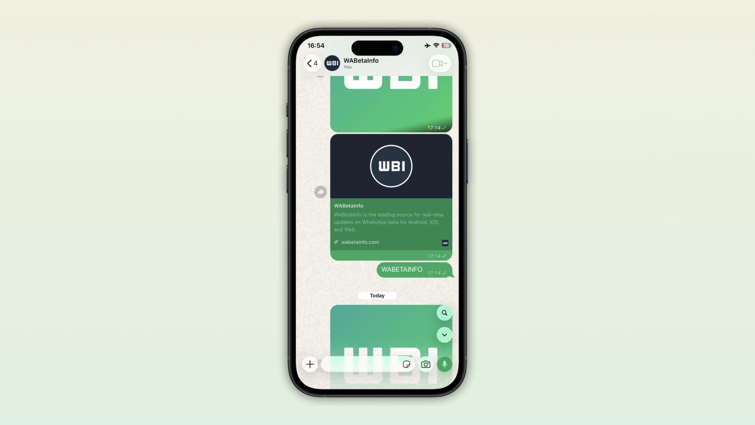 WhatsApp Beta iOS ricerca chat