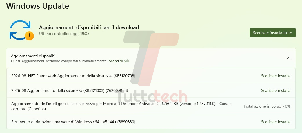 Windows 11 25H2 - Patch Tuesday - agosto 2026