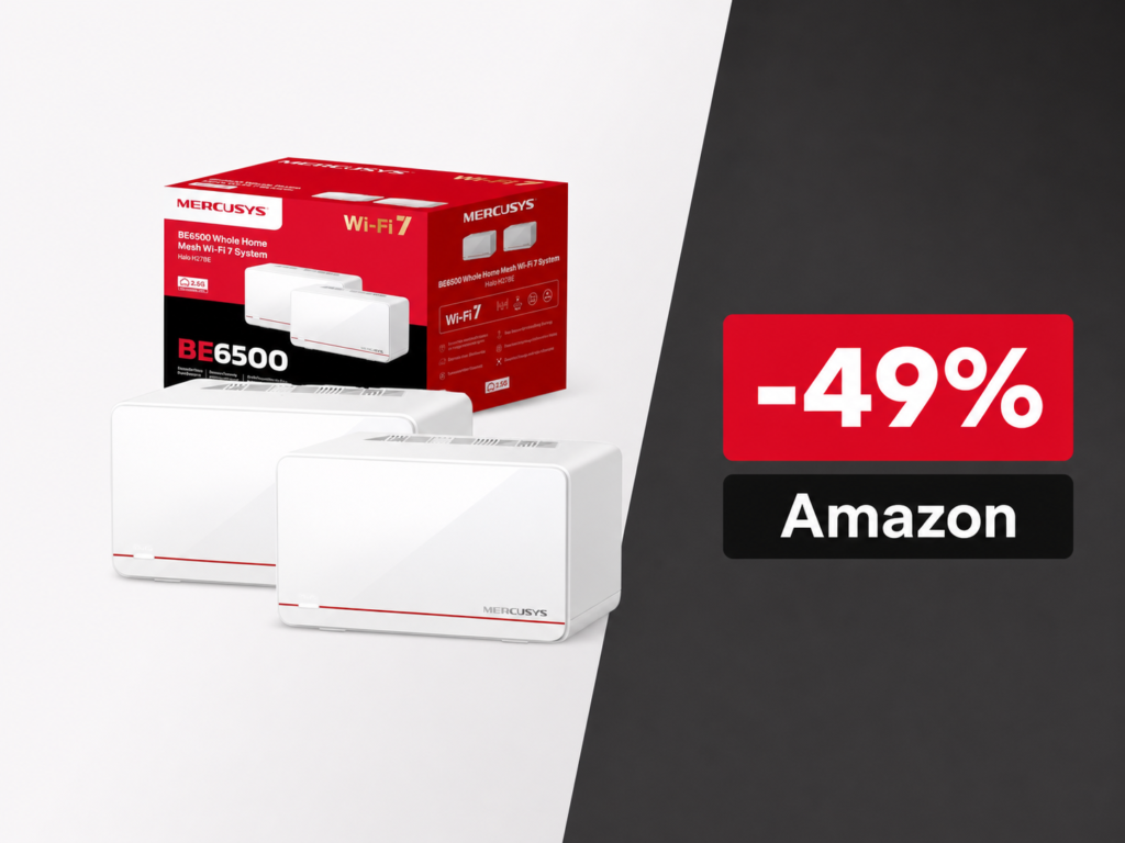 Wi-Fi 7 a metà prezzo: il sistema mesh Mercusys Halo H37BE crolla a 80€ su Amazon 1