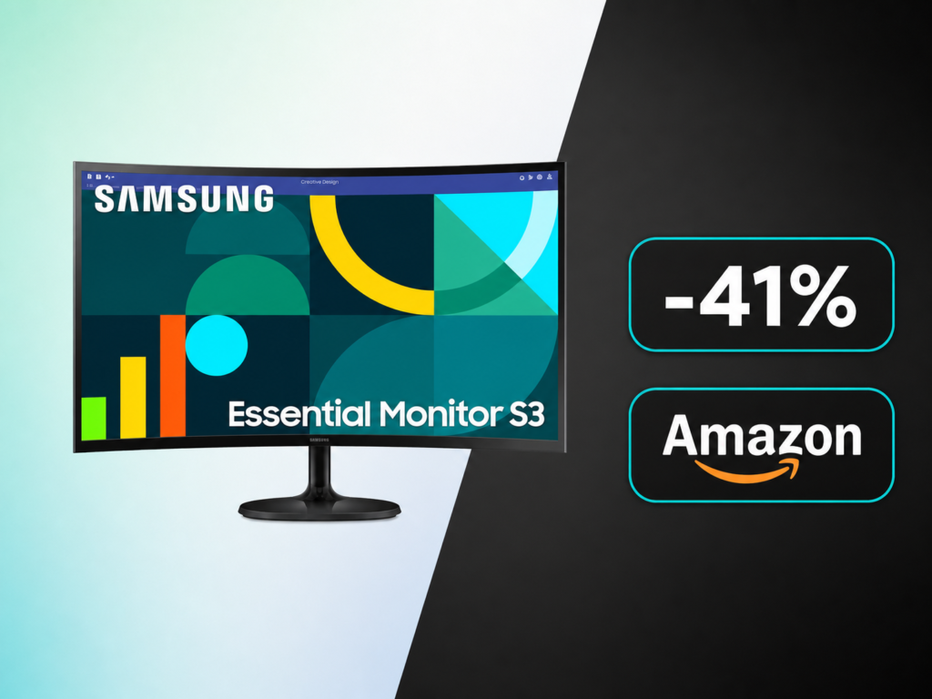 Samsung monitor curvo 27'' al minimo storico: sconto del 41% su Amazon, mai così basso 1