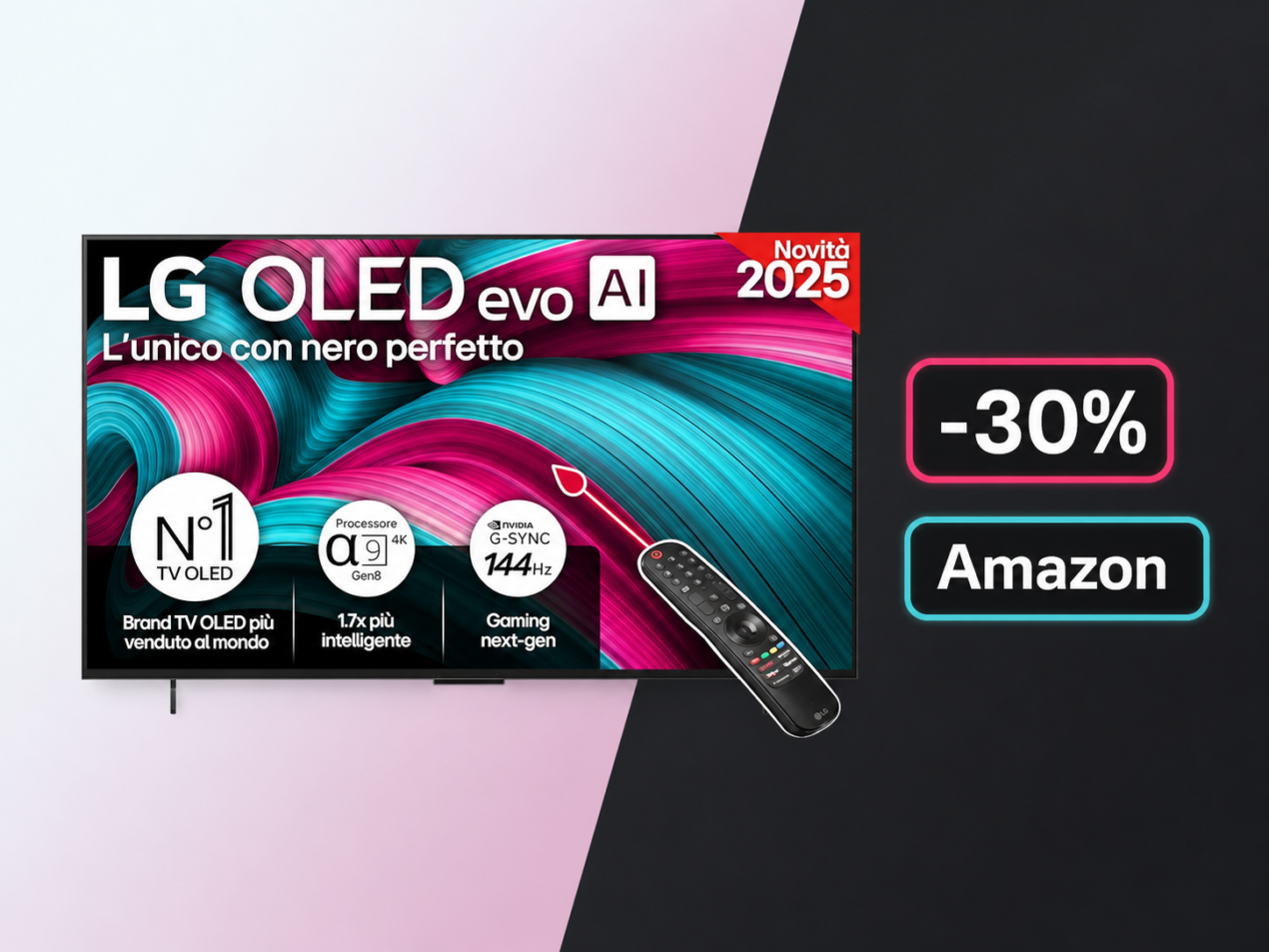 LG OLED C5 42" crolla a 558€ su Amazon: è il TV più venduto su Amazon