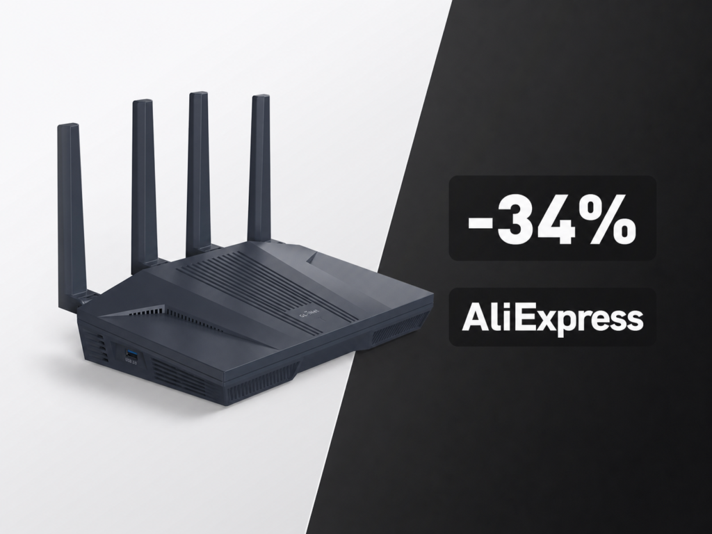 Router GL.iNet Flint 2 GL-MT6000 scontato del 34% su AliExpress: prezzo a 131,99€ 1