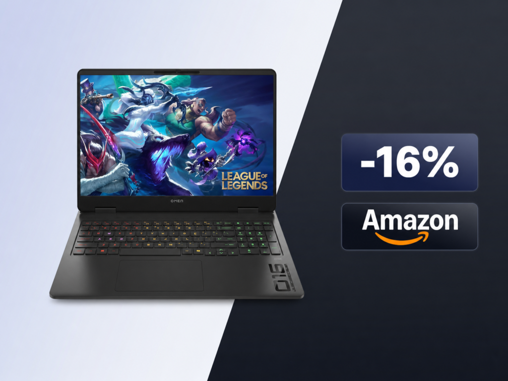 Notebook Gaming HP Omen 16 con RTX 5070 su Amazon a 1.379,99€, sconto di 270€ 1
