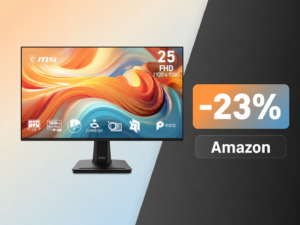 Monitor MSI PRO da 25" a 79€ su Amazon, minimo storico per il monitor 144Hz 8