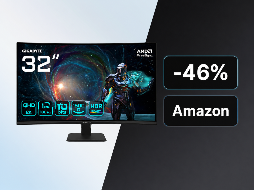 Monitor Gigabyte da 32" curvo 180Hz a 154,72€ su Amazon: super minimo storico 1