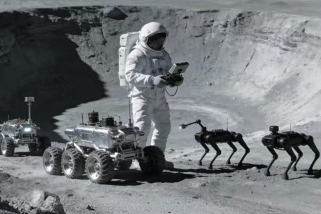 cina luna cani robot