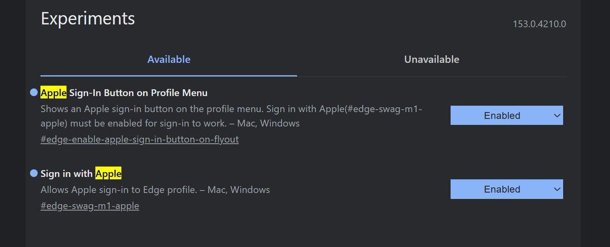 Microsoft Edge prepara l’accesso con l’account Apple su Windows e macOS 1