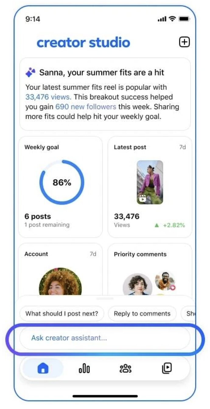 Meta lancia Facebook Creator Studio: l’app AI per i creator 1
