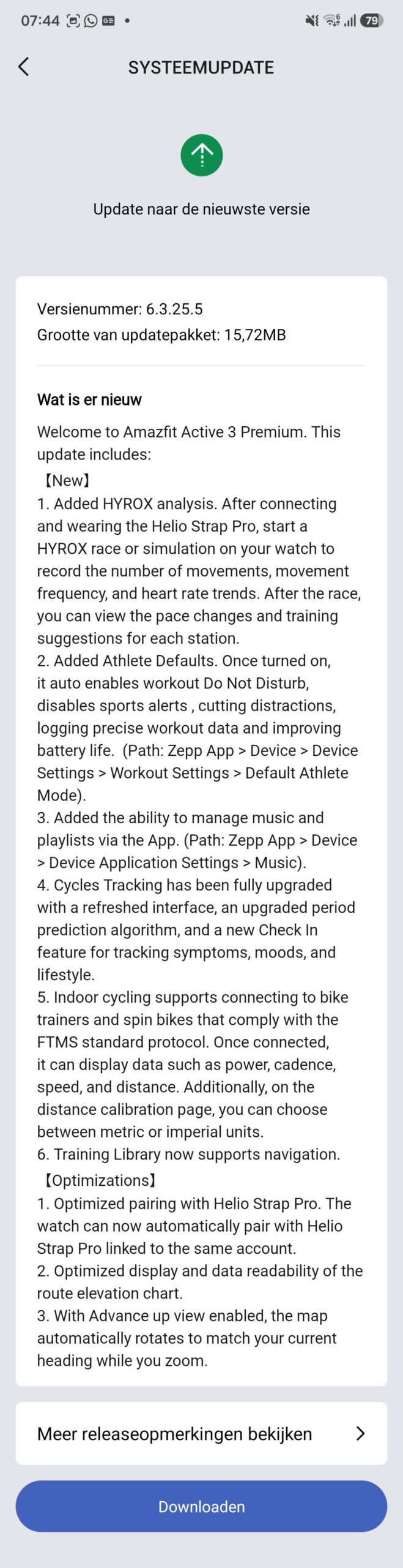 Amazfit Active 3 Premium - changelog v6.3.25.5 by Poh_teh_toh su Reddit