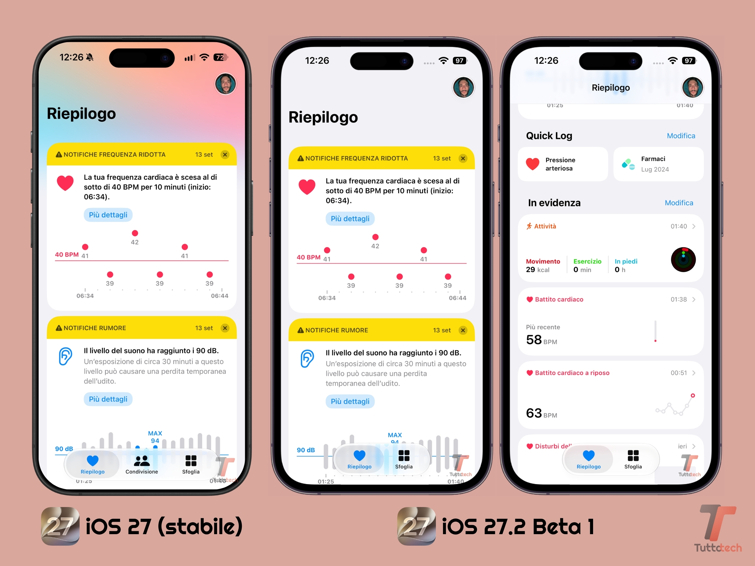 Nuova app Salute (non in Italia) e le altre novità emerse dalla Beta 1 di iOS 27.2 1