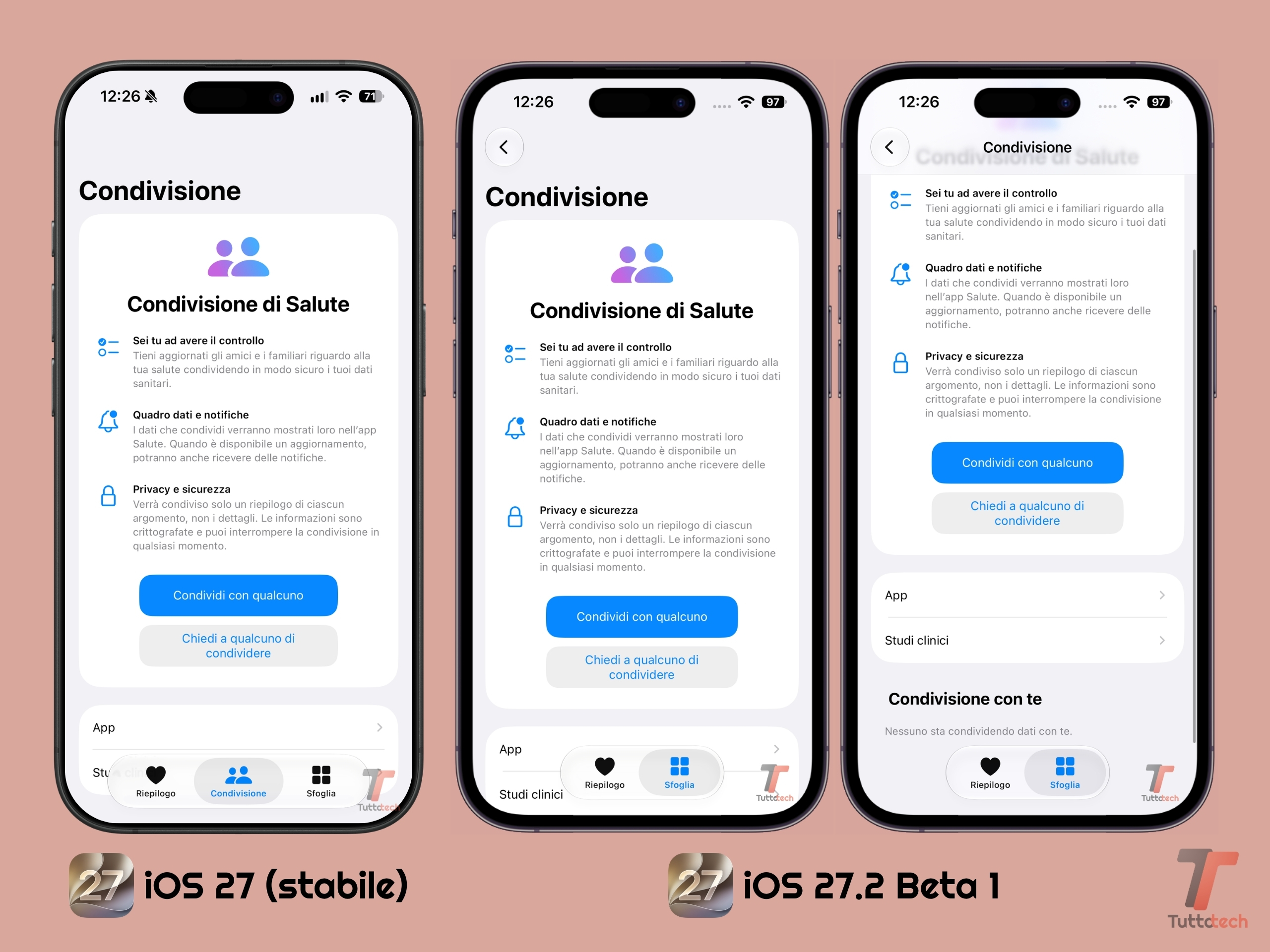 Nuova app Salute (non in Italia) e le altre novità emerse dalla Beta 1 di iOS 27.2 3