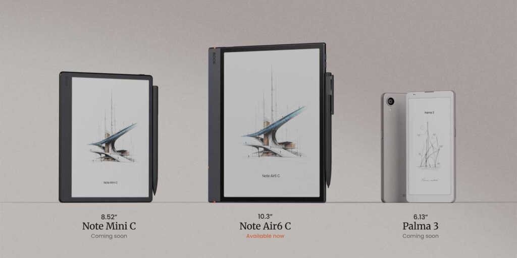 BOOX ufficializza Note Mini C, Palma 3 e Note Air6 C, tre e-reader per tre modi diversi di lavorare 5