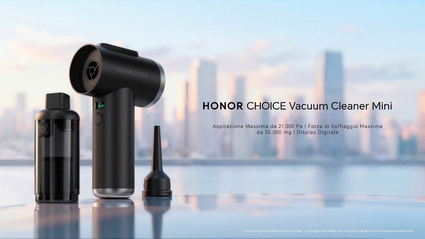 HONOR lancia il mini aspirapolvere 5-in-1 da 21.000 Pa pensato per auto, casa ed esterni 3