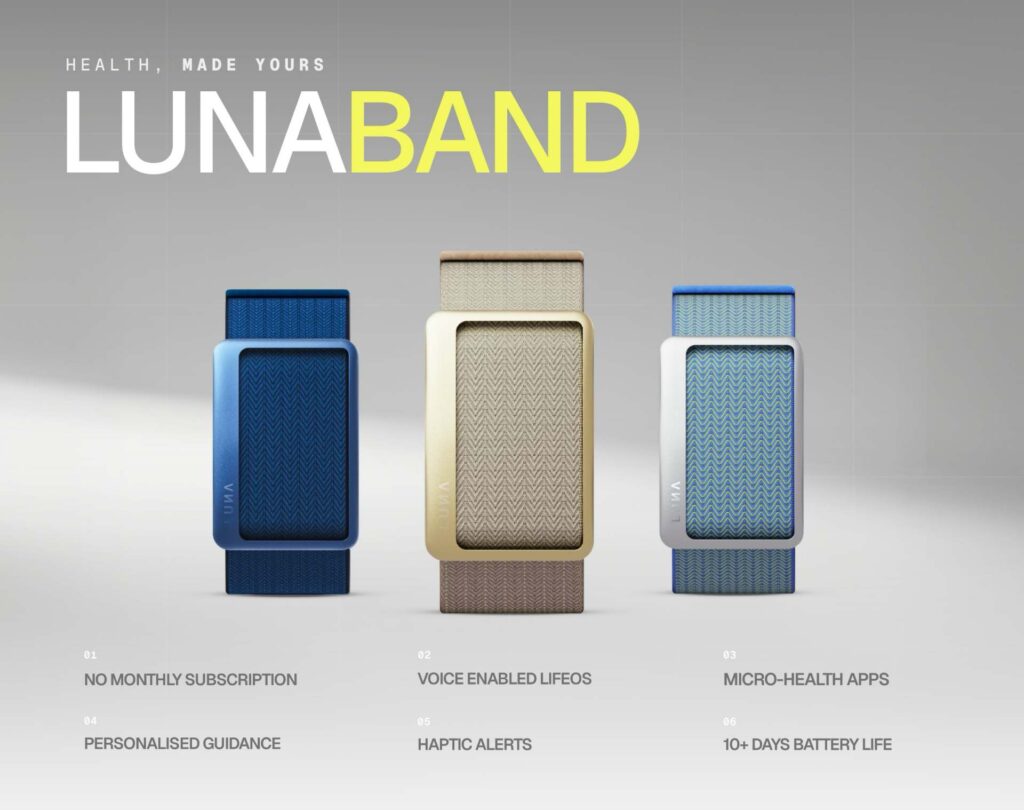 Luna Band disponibile in tutto il mondo: il wearable che impara dal tuo corpo
