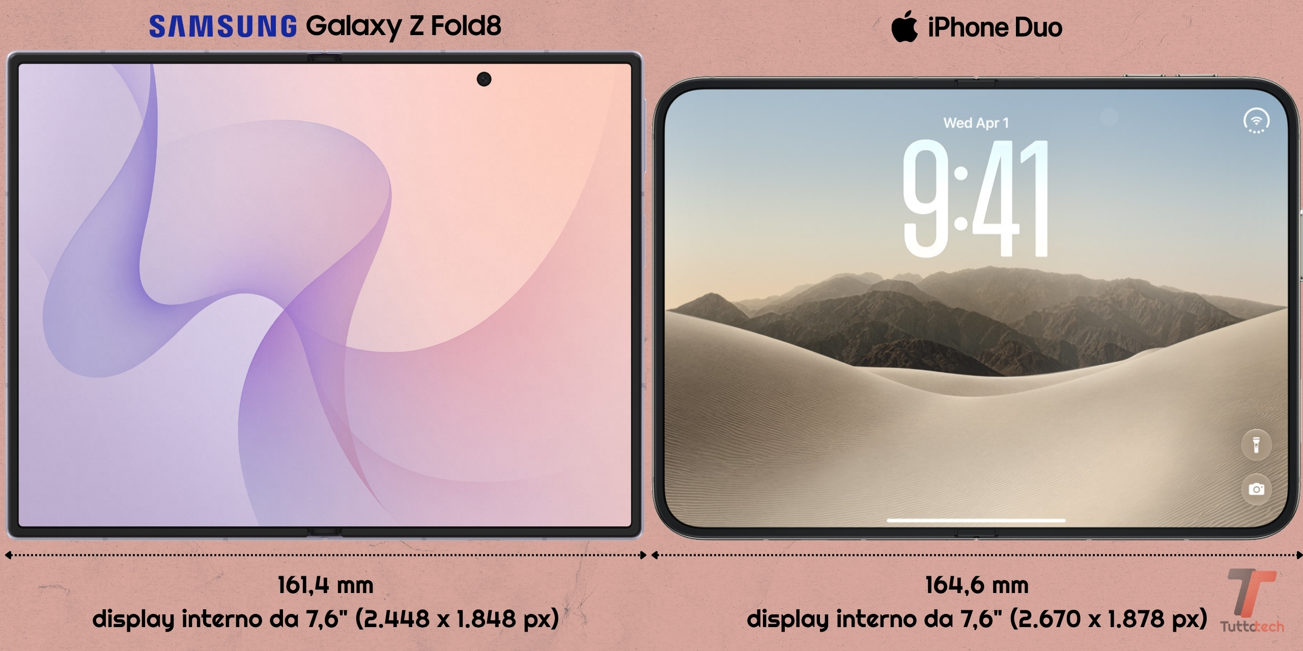 Samsung Galaxy Z Fold8 vs Apple iPhone Duo - Confronto