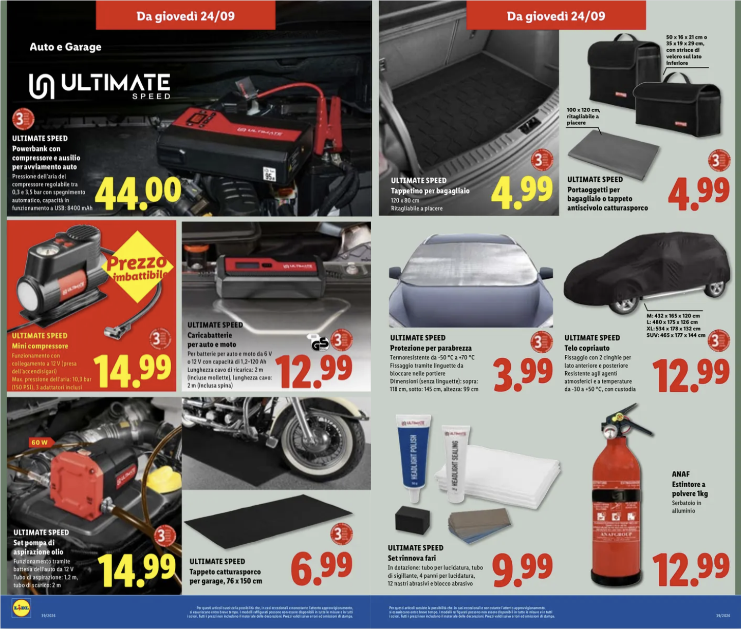 Volantino Lidl, da giovedì 24 settembre tornano le offerte Parkside e Ultimate Speed per auto e garage 1
