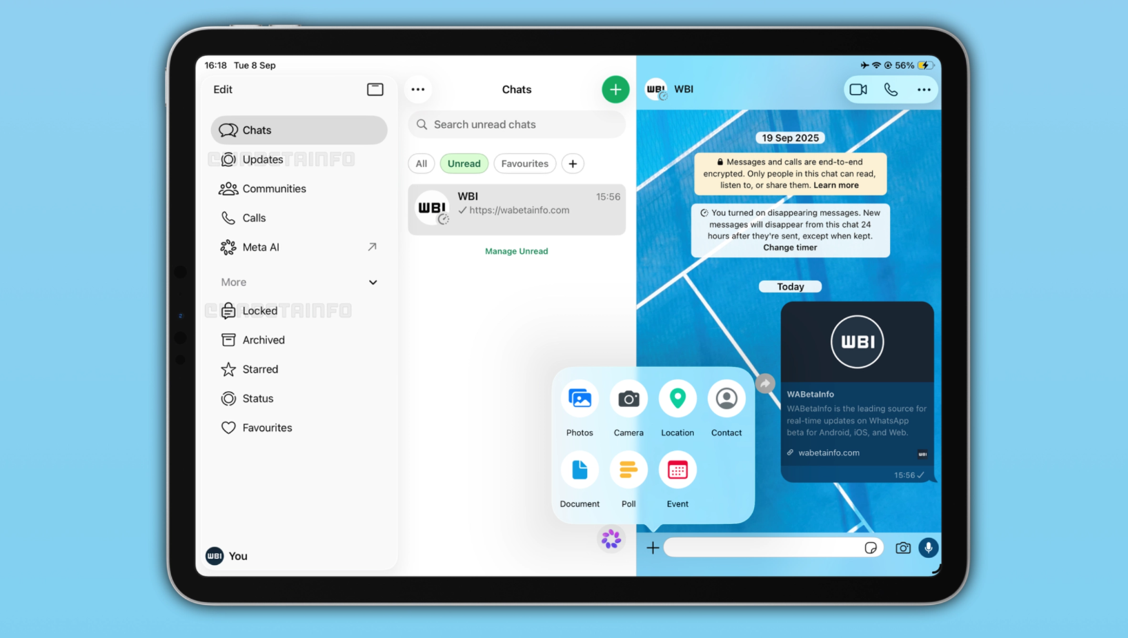 WhatsApp Beta iPad