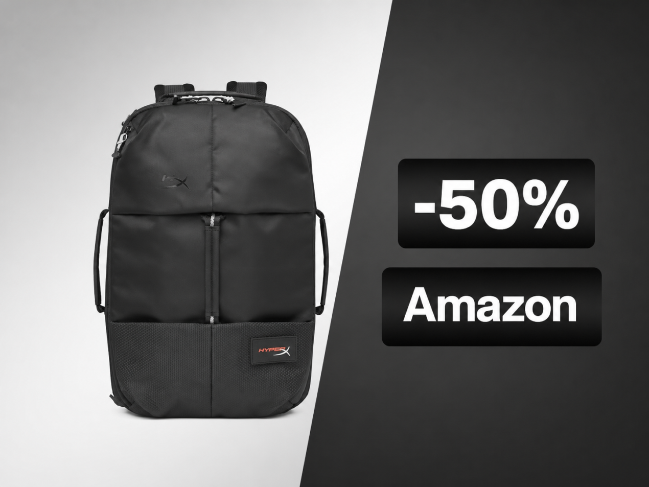 HyperX Knight, lo zaino da gaming per notebook 16 pollici scontato del 50% su Amazon