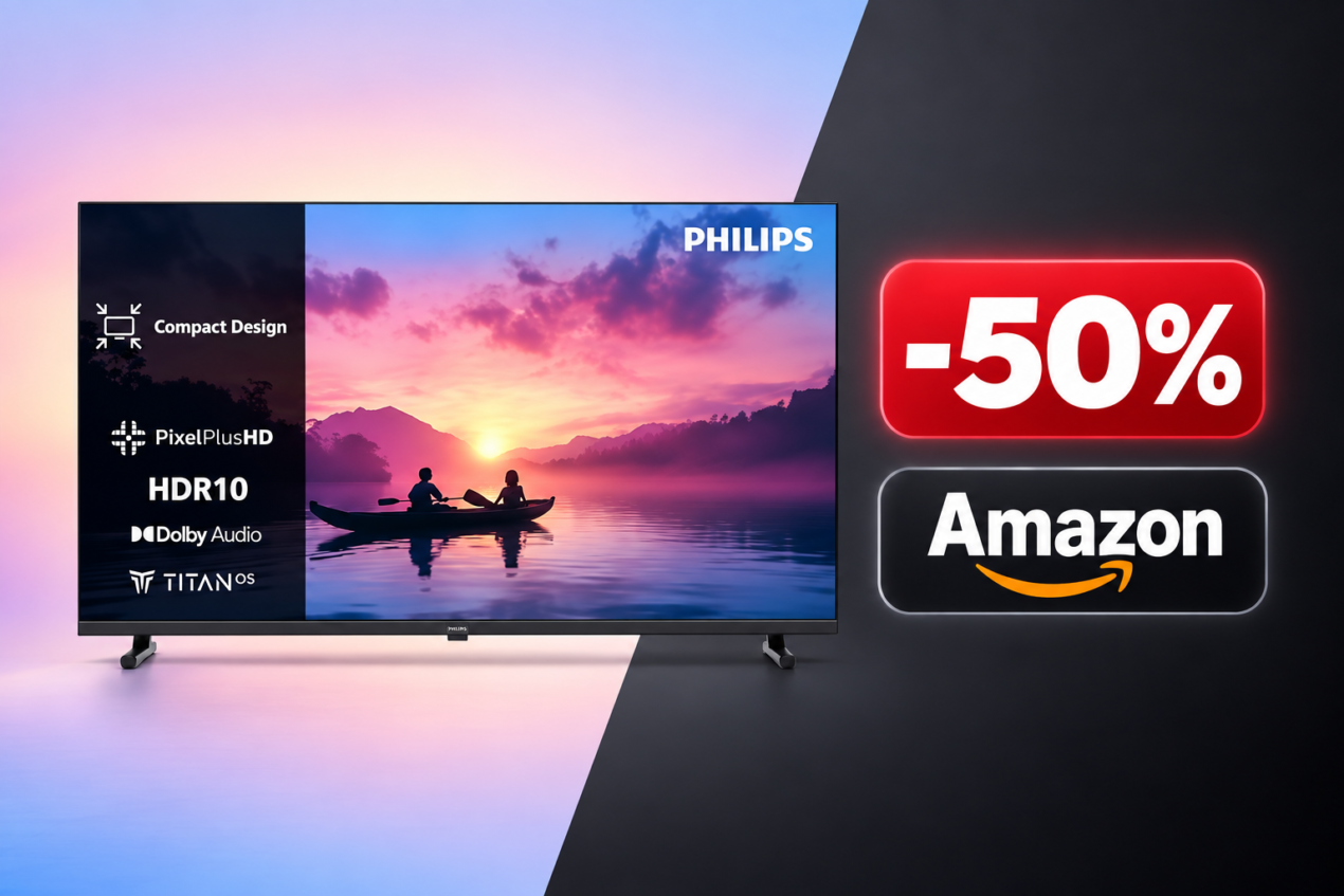 Philips TV da 32" a 109,99 euro su Amazon: minimo storico per lo smart TV