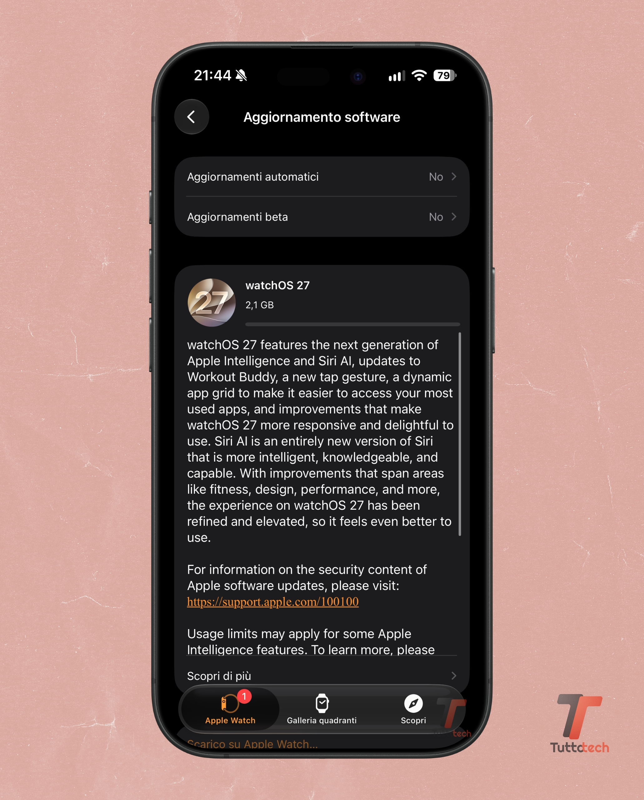 watchOS 27 on Apple Watch Series 10