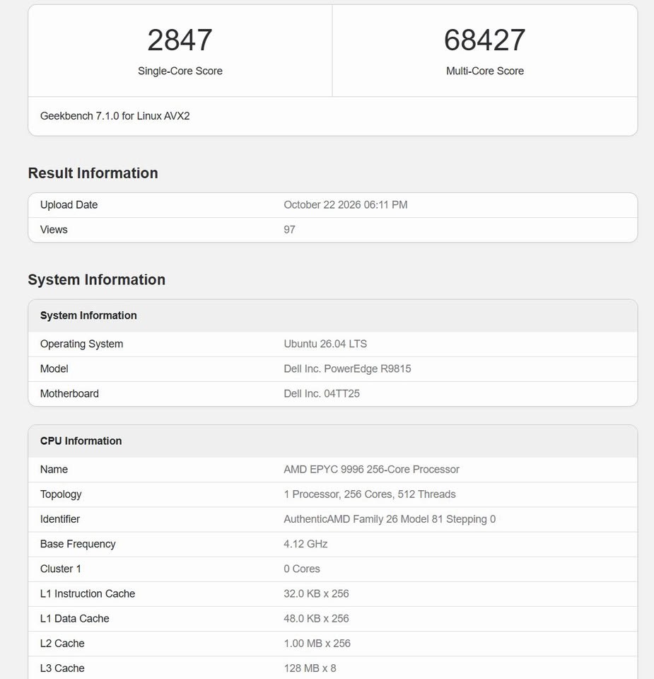 AMD ZEN 6 BENCHMARK GEEKBENCH