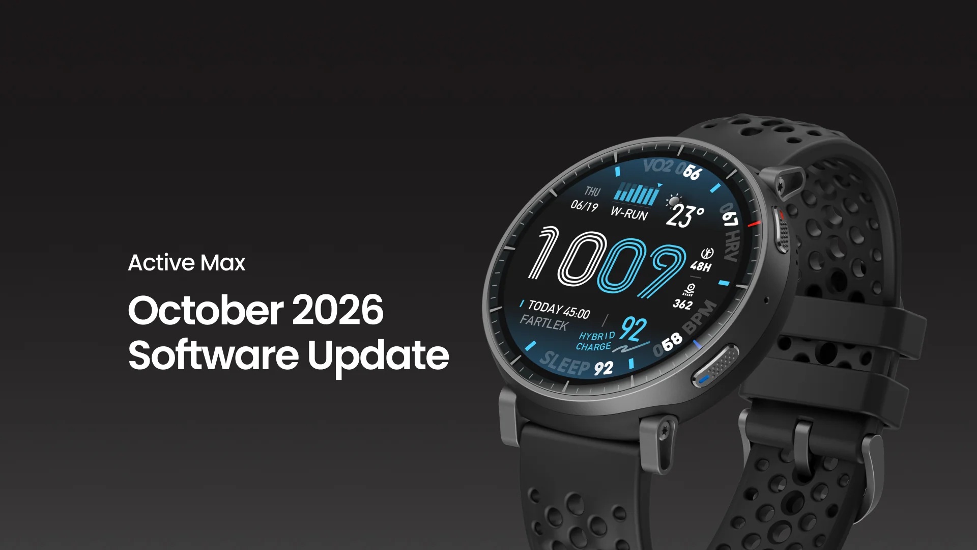 Amazfit Active Max - Aggiornamento software di ottobre 2026 - hero