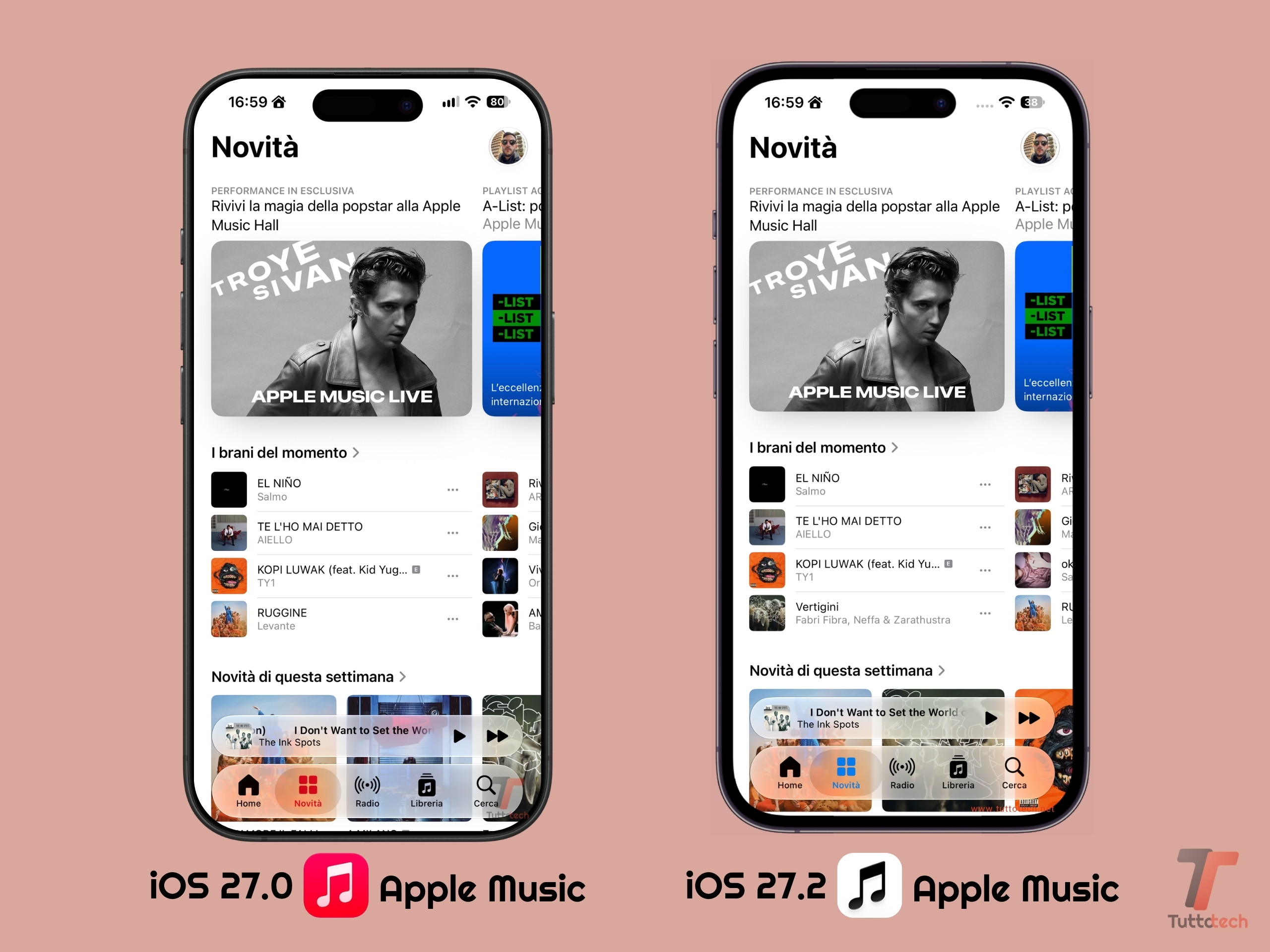 Apple Music saluta il rosso e le altre novità dalle Beta 4 di iOS 27.2 e macOS 27.2 1