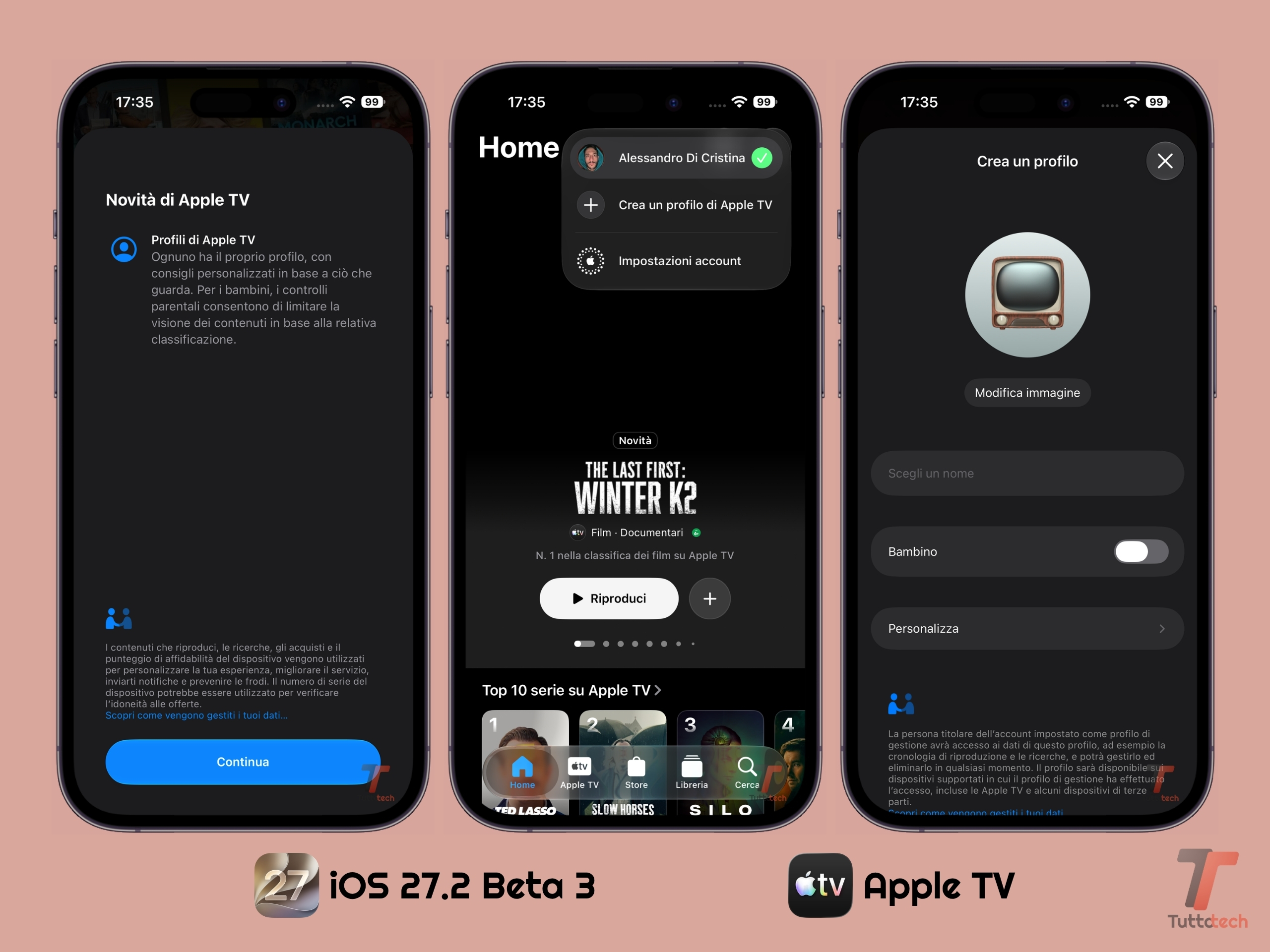 Apple iOS 27.2 DB3 - novità app Apple TV