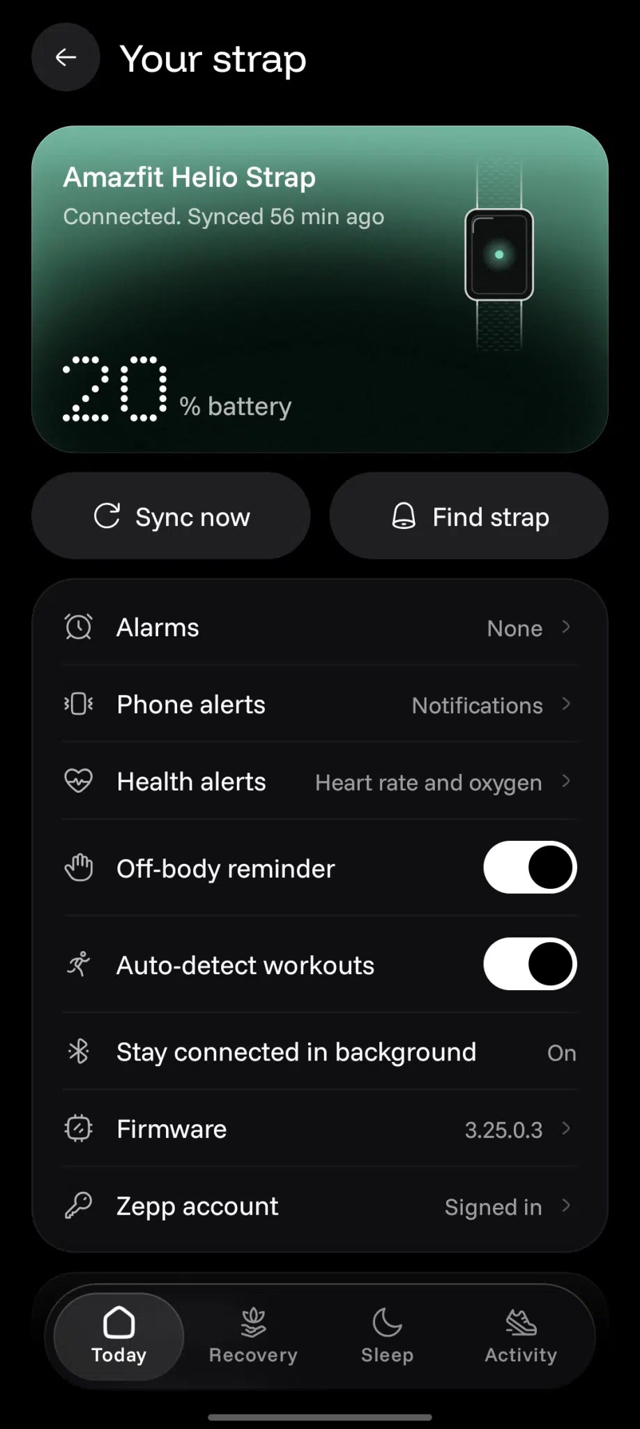 Amazfit Helio Strap notifiche