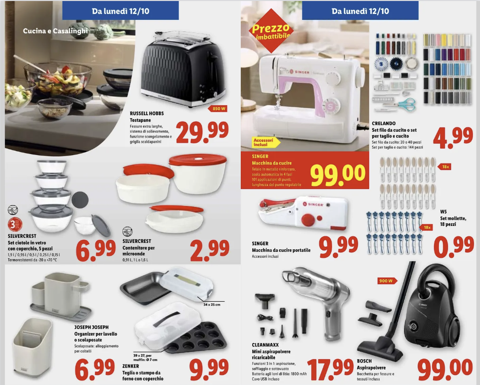 Volantino Lidl, da lunedì 12 ottobre tanti prodotti Silvercrest per casa e cucina 2