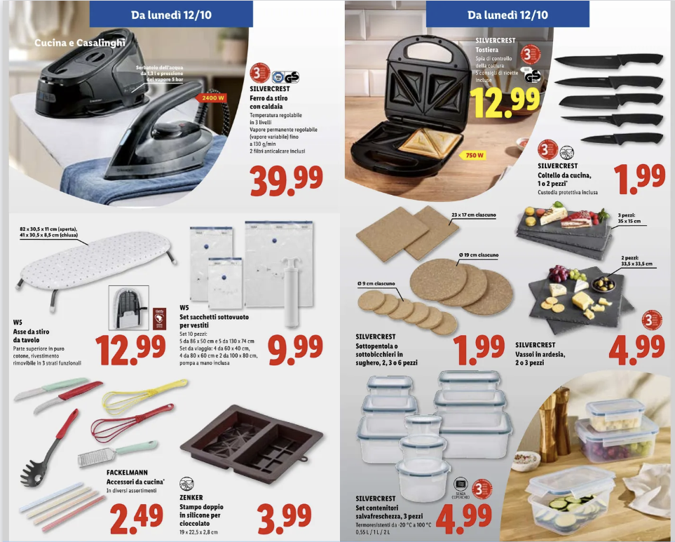 Volantino Lidl, da lunedì 12 ottobre tanti prodotti Silvercrest per casa e cucina 3