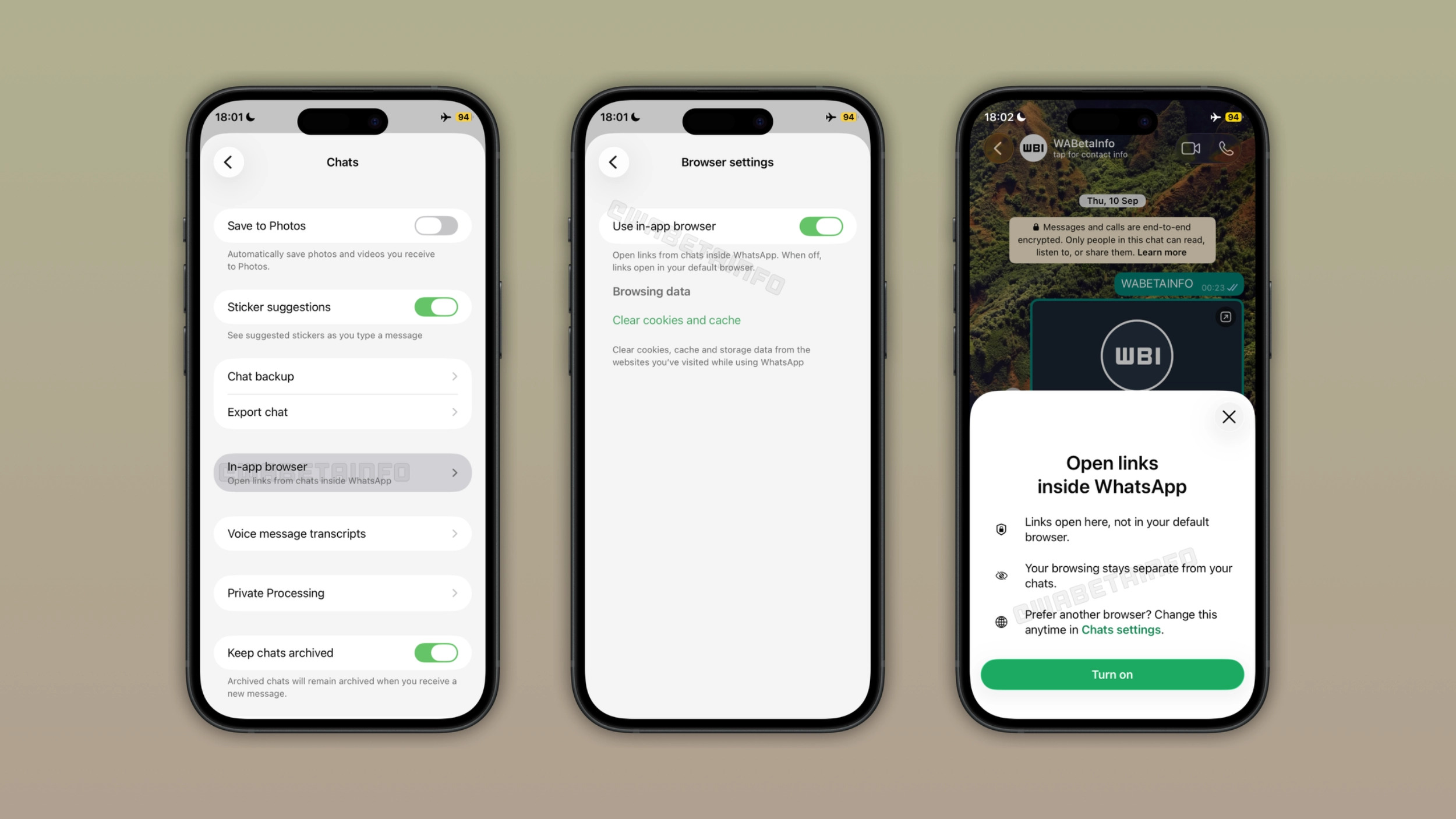 whatsapp beta ios browser interno anteprima