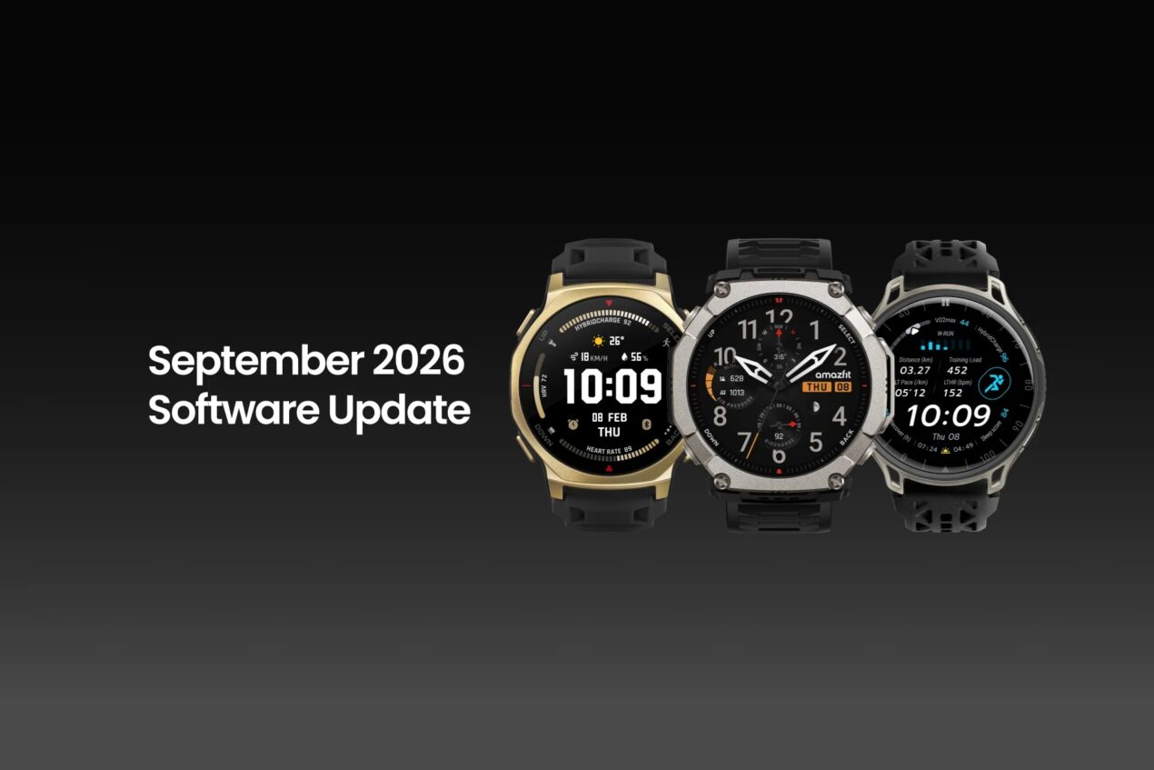 Amazfit annuncia l'aggiornamento di settembre 2026, già in rollout sui modelli supportati