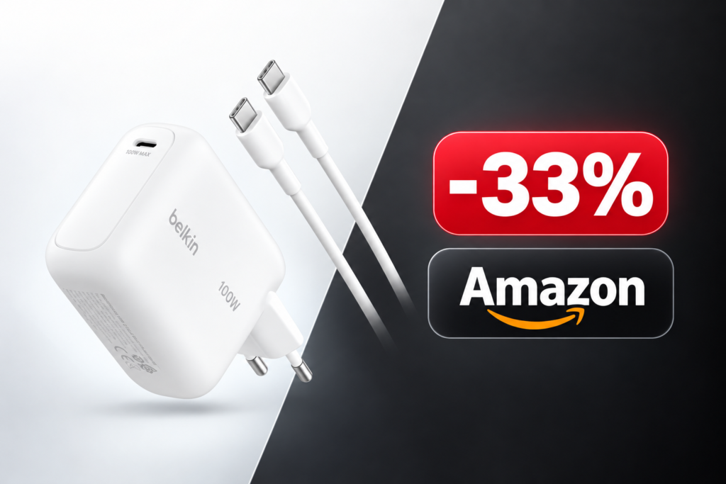 Caricatore Belkin GaN 100W a 19,99€: minimo storico su Amazon per un marchio affidabilissimo 2