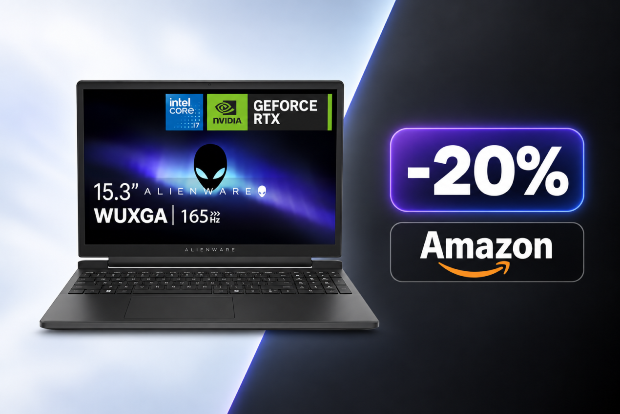 Alienware 15 con RTX 5060 scende a 999€ su Amazon, minimo storico