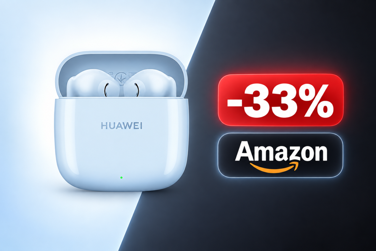 HUAWEI FreeBuds SE 2 a 19,99€ su Amazon: sconto del 59% e 40 ore di autonomia