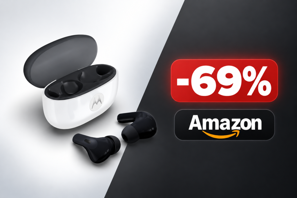 Moto Buds Bass Carbon a 24,90€ su Amazon, sconto del 69% sul prezzo di listino 1