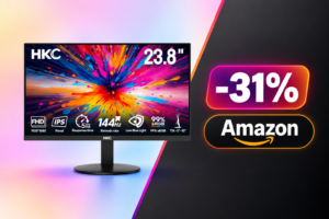 Monitor gaming HKC V2418S 144Hz IPS a 75,99€, minimo storico su Amazon