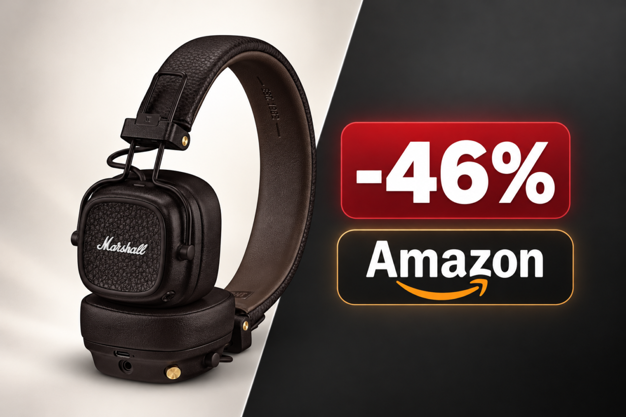 Marshall Major V a 81€ su Amazon, sconto del 46% sul prezzo di listino
