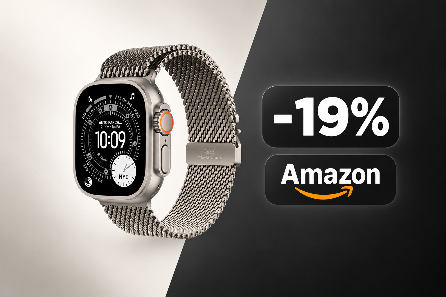 Apple Watch Ultra 3 su Amazon a 749€ invece di 929€, sconto de...