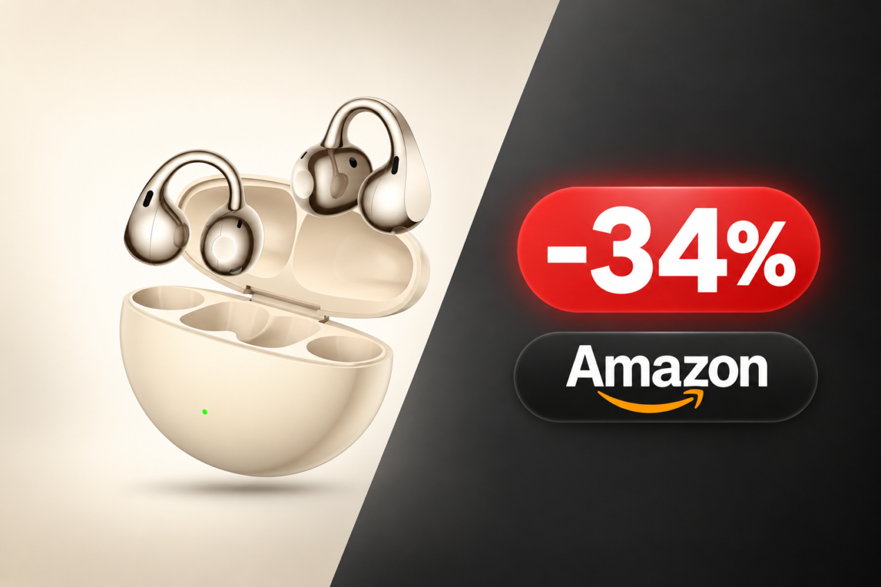 OPPO Enco Clip2 al minimo storico su Amazon: 117,49€ invece di 179€