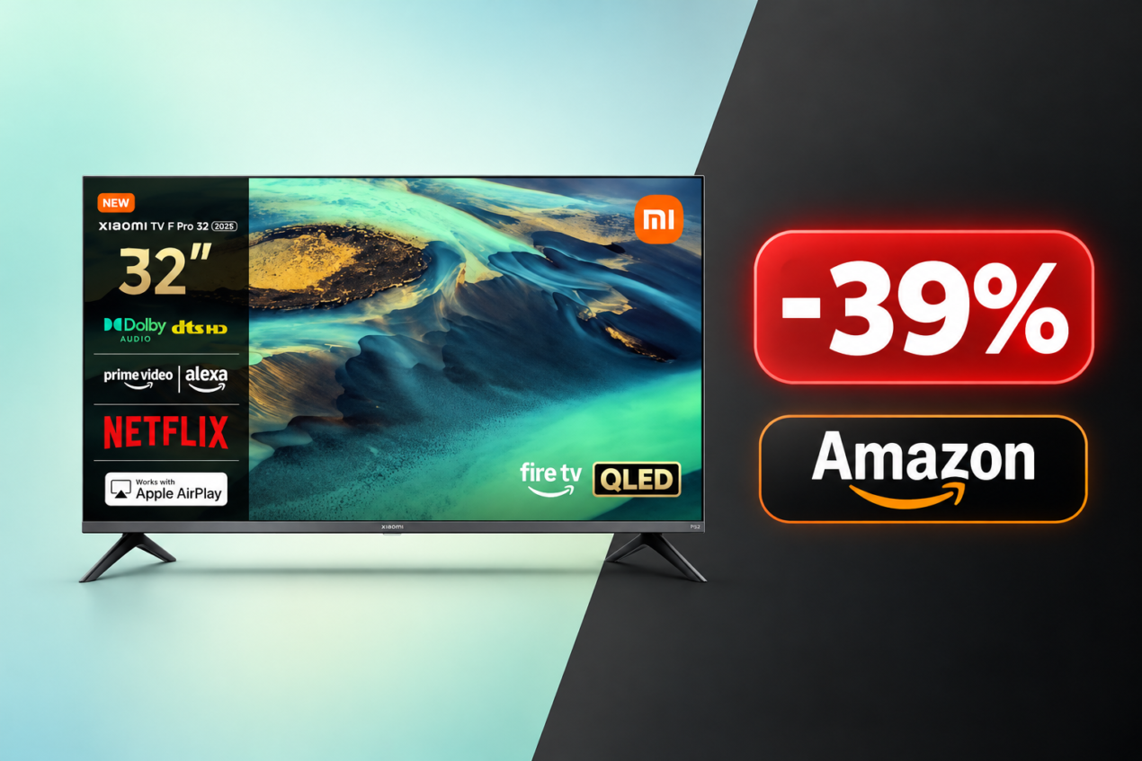 Cercate un buon televisore sotto i 150€? Su Amazon c'è la Xiaomi TV F Pro 32" QLED