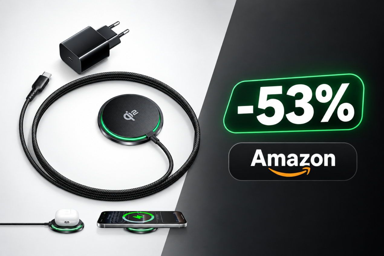 Caricatore wireless Qi2 INIU per iPhone a 11,21€ invece di 23,99€: prezzaccio con sconto al checkout