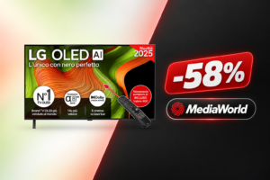 TV LG OLED da 48 pollici a 544€ su MediaWorld, sconto del 58% sul listino di 1.299€ 1