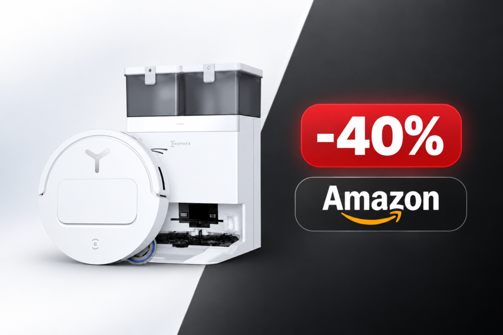 ECOVACS DEEBOT T50 OMNI Gen3 a 299€ invece di 499€: minimo storico su Amazon