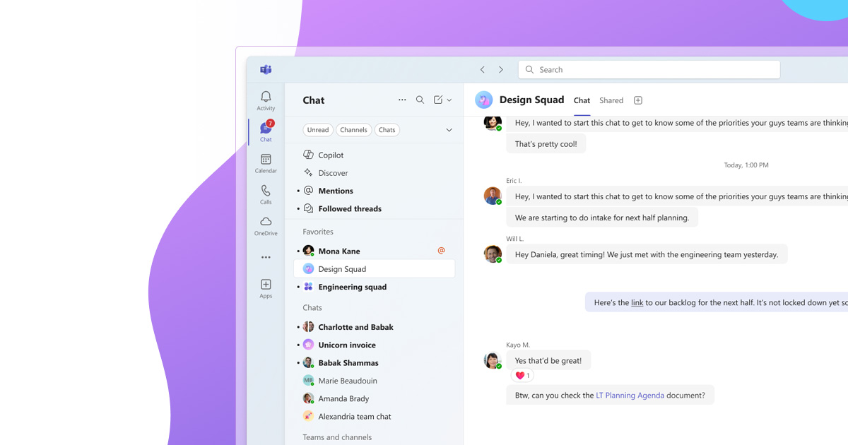 Microsoft Teams chat private riunioni